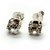 Aros Strass Engarzado Blanco - Abalorios Accesorios