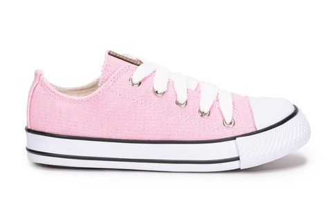 ZAPATILLAS CORDON BAJAS PARA BEBES Y NIÑOS LONA ROSA 18-26 / 27-34 - comprar online