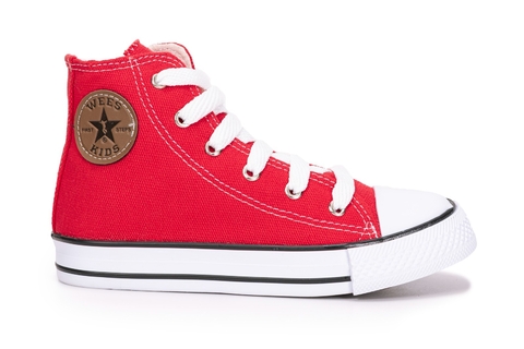 BOTA STARS ROJO LONA BEBES Y NIÑOS 18-26 / 27-34 - comprar online