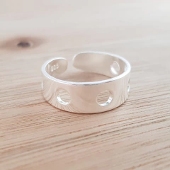 Anillo Bricia Midi Falange Regulable Calado Plata 925 - comprar online