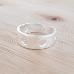 Anillo Bricia Midi Falange Regulable Calado Plata 925 en internet