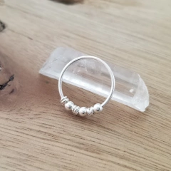 Aro Lily Argollita 12mm Bolita Y Soguita Plata 925 - comprar online