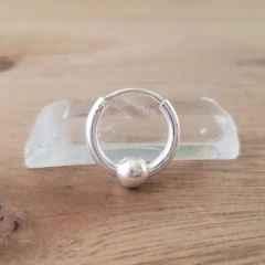 Aro Conti Argollita 10mm Bolita 4mm Plata 925