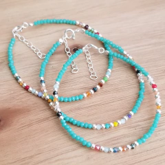 Pulsera Fradi Extensible 20cm Bolitas Plata 925