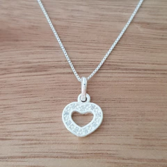 Dije Cori Corazón 10mm Cubic Plata 925