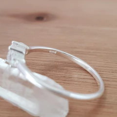 Imagen de Anillo Lide Cintillo Promesa Cubic Blanco Plata 925