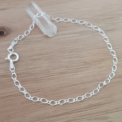Pulsera Margot Diamantada Eslabón 3mm Plata 925 18,5cm - comprar online