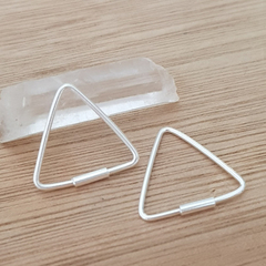 Aro Triangles Argolla Triángulos 14mm Plata 925 (Unidad) - Pircas Joyas