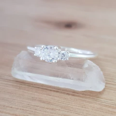 Anillo Lide Cintillo Promesa Cubic Blanco Plata 925 en internet