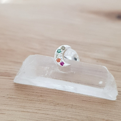 Aro Mini Moonlight Lunita 5mm Cubic Multicolor Plata 925 - comprar online