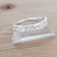 Imagen de Anillo Chain Medio Sin Fin Calado Cubic Plata 925