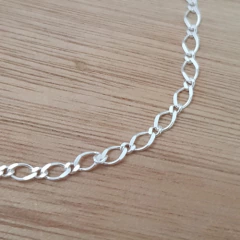 Pulsera Margot Diamantada Eslabón 3mm Plata 925 18,5cm - tienda online
