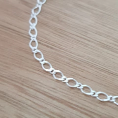 Pulsera Margot Diamantada Eslabón 3mm Plata 925 18,5cm - Pircas Joyas