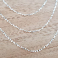Cadena Forcet Diamantada 60cm Italiana Plata 925 - comprar online