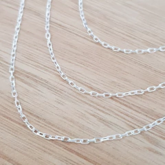 Cadena Forcet Diamantada 60cm Italiana Plata 925