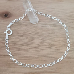 Pulsera Margot Diamantada Eslabón 3mm Plata 925 18,5cm