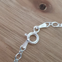 Imagen de Pulsera Margot Diamantada Eslabón 3mm Plata 925 18,5cm