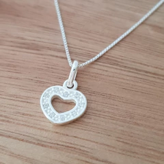 Dije Cori Corazón 10mm Cubic Plata 925 - comprar online