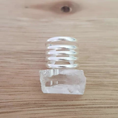 Imagen de Aro Dakota Cuff Bidu A Presión 5 Líneas Plata 925