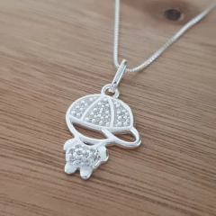 Dije Nene Cubics 22mm Plata 925 - Pircas Joyas