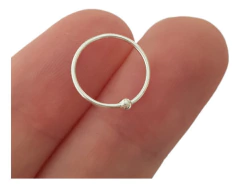 Aro Astrid Argollita 10mm Bolita 2mm Plata 925