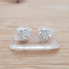 Aros Roma Corazón 8mm Cubic Plata 925 - comprar online