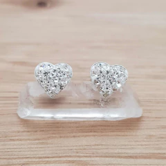 Aros Roma Corazón 8mm Cubic Plata 925