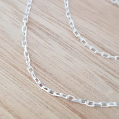 Imagen de Cadena Forcet Diamantada 60cm Italiana Plata 925