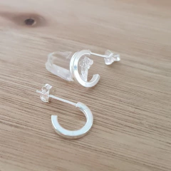 Aros Pasantes Cira Argollitas 10mm Cuadradas Plata 925 en internet