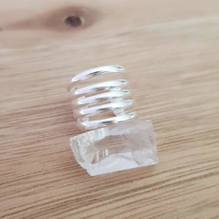 Aro Dakota Cuff Bidu A Presión 5 Líneas Plata 925