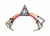 3 Cables Interpedal Tiny Entelados De Colores Western 20cm (TINY20TXPLATEADOX3)