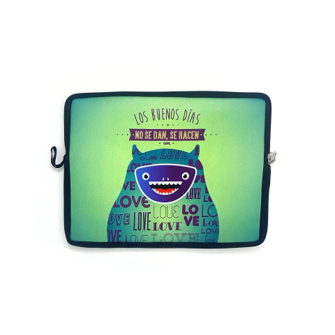 Porta Documentos Grande Organizador De Viaje Neoprene - Love Turquesa