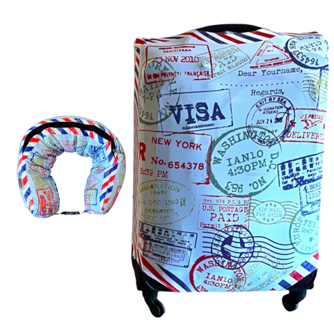 Kit De Viaje Cuello Esconde Ropa + Funda Valija Grande - Carta - comprar online