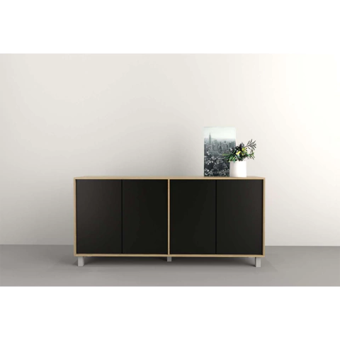 BAHIUT TABLE`S 1.80M 4P OLMO/NEGRO