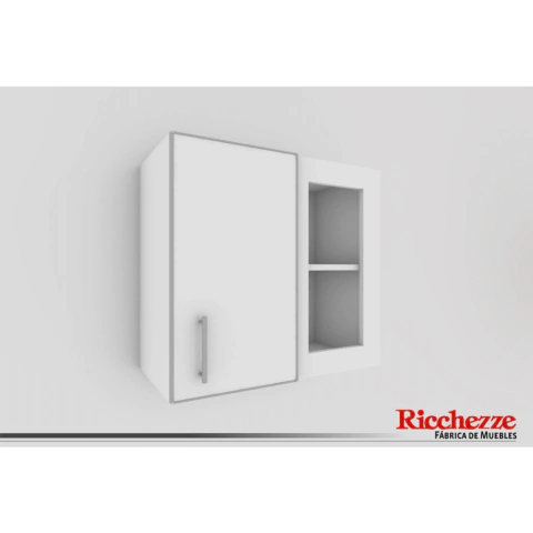 Alacena esquinero blanca con cantos de aluminio