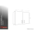 Medidas alacena blanca de dos puertas de 80 cm con cantos de aluminio