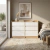 COMODA PARA DORMITORIO DE 4 CAJONES Y 2 PUERTAS EN COLORES COCO BOLO Y BLANCO