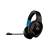 Auriculares gamer con microfono azul y negro