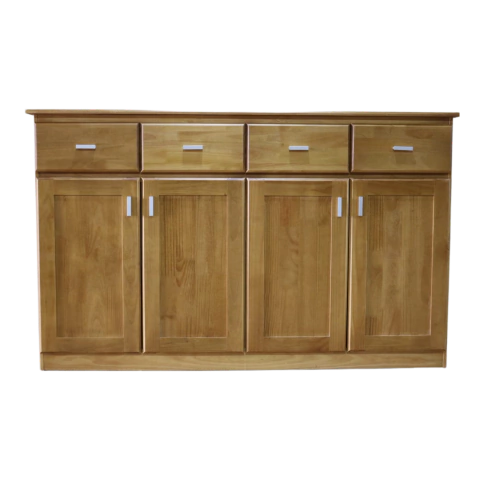 Bahiut de pino con 4 puertas y 4 cajones