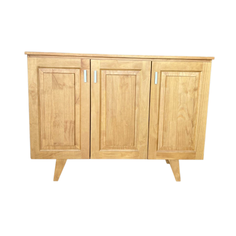 bahiut de pino moderno con patas y con 3 puertas