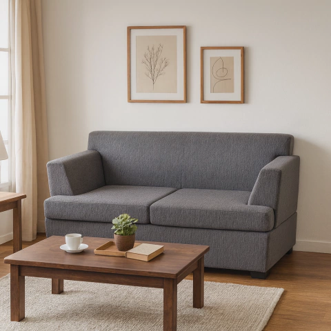 sillon de 2 cuerpos de tela chenille