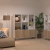 ambientacion de mueble modular de 3 puertas y 9 espacios