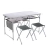 mesa de camping plegable con bancos