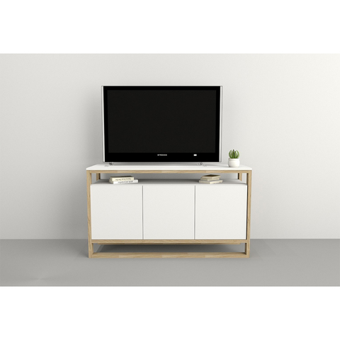 rack de tv minimalista de 3 puertas