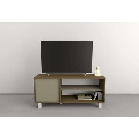 MESA TV RACK TABLE`S 1.30M 1P NOGAL / GRIS