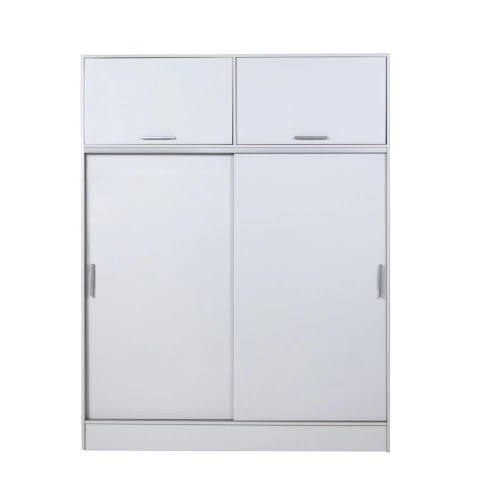 placard de 2 puertas corredizas blanco con baulera