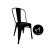 Silla tolix negra de chapa