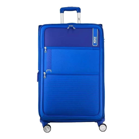 Valija grande azul francia con ruedas elf