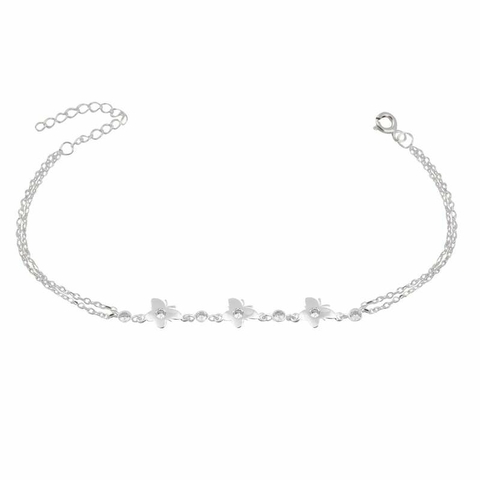 Pulsera triple mariposa