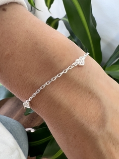 Pulsera corazones micropave - comprar online
